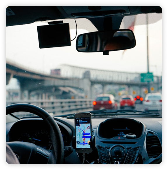 Car interior with navigation for Smart Mobility